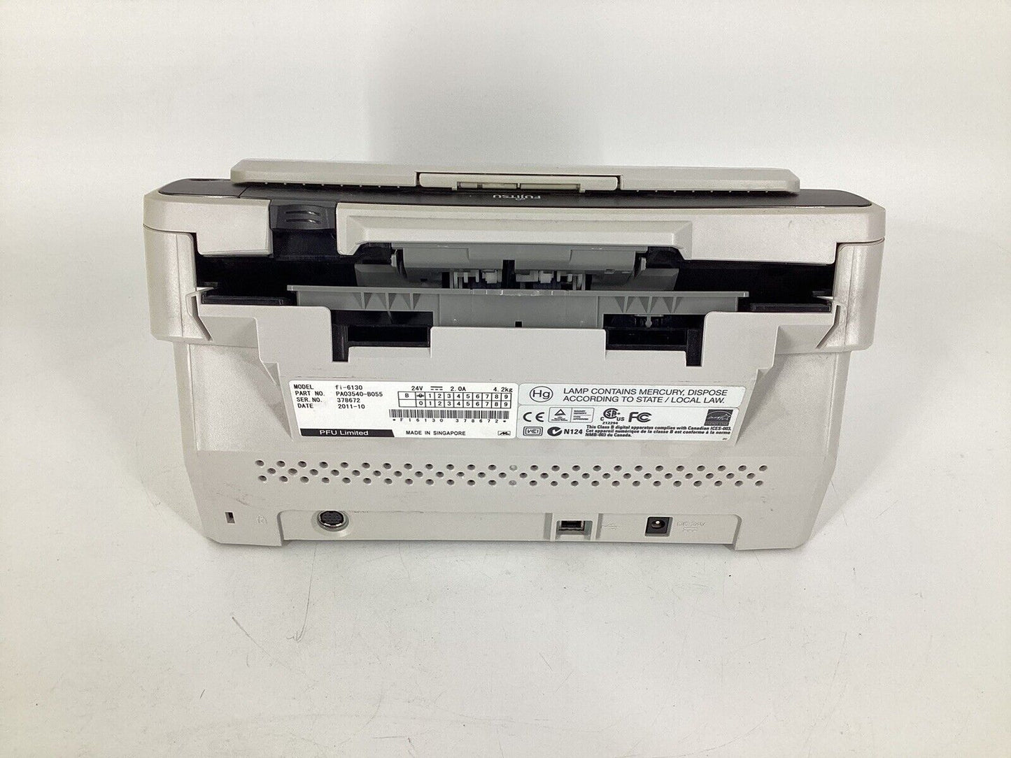 FUJITSU FI-6130 P/N Pa03540-B055 Document Scanner, No AC Adapter - Tested *Read