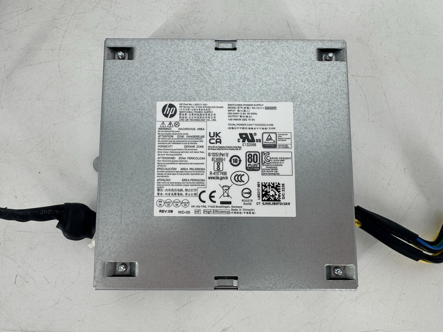 L85317-004 210W PSU For HP 800 G6 Switching Power Supply APK004 PA-1211-1 EPA92