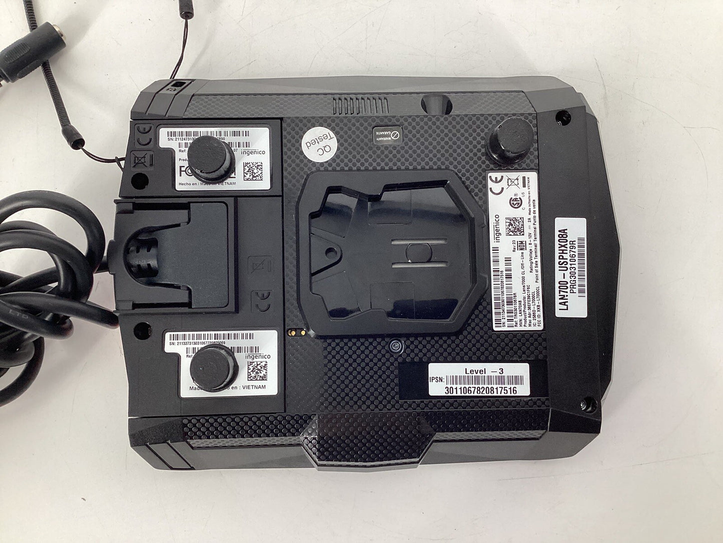 INGENICO LANE/7000 PRG30110678R CREDIT CARD TERMINAL w/AC