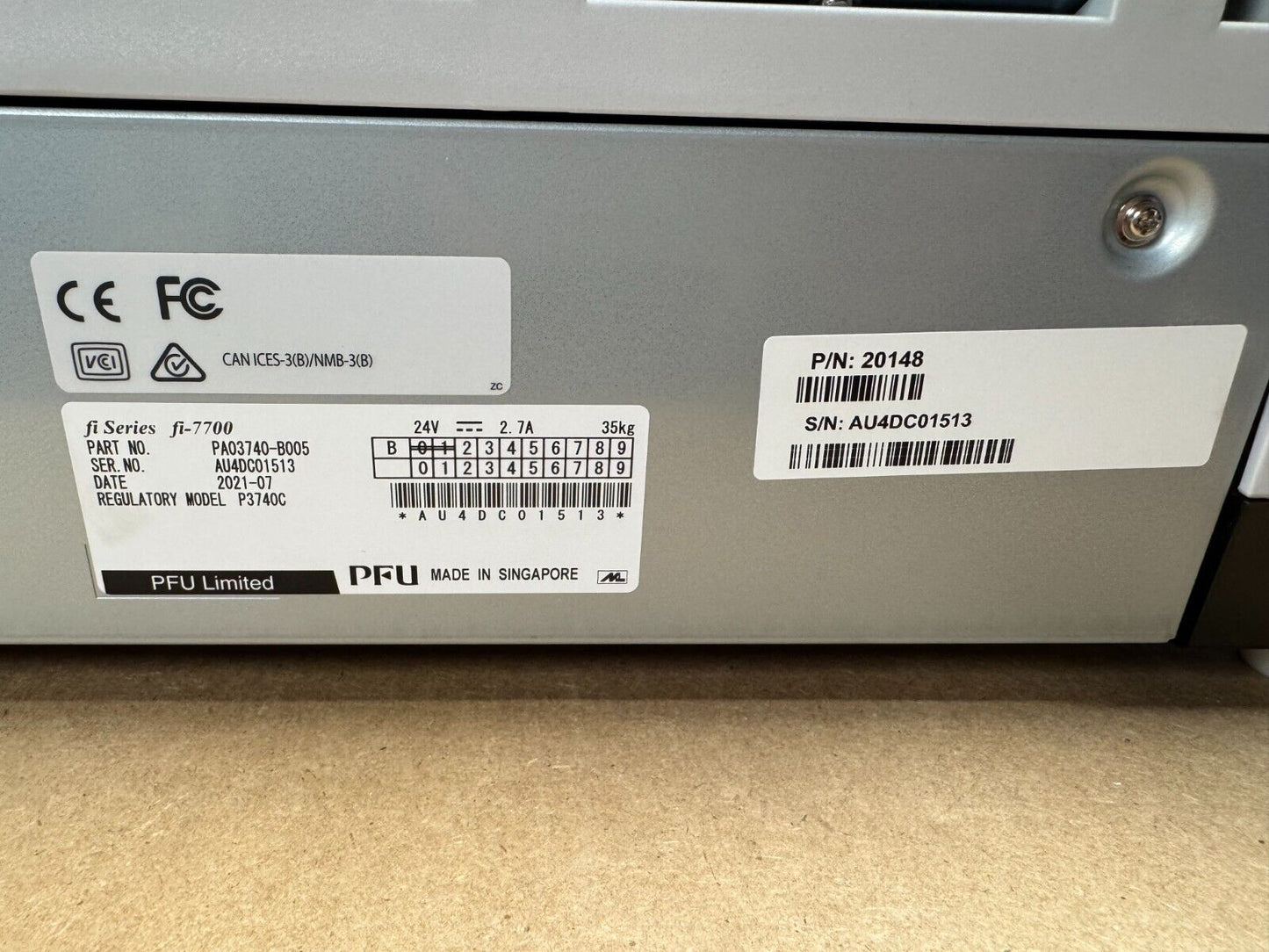 ✅TESTED FULL ACCESSORY Fujitsu fi-7700 (PA03740-B005) Duplex Production scanner