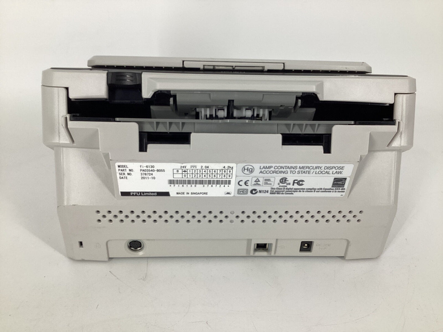 FUJITSU FI-6130 P/N Pa03540-B055 Document Scanner, No AC Adapter - Tested
