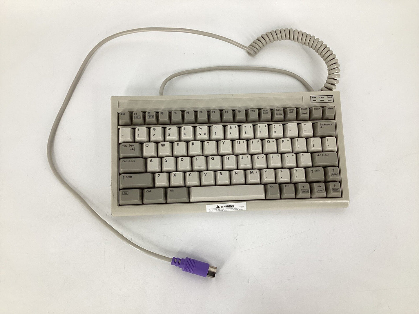 VINTAGE! BTC 5100C DIN 5 Pin Mini Compact Keyboard AT Din 6 Pin Connector
