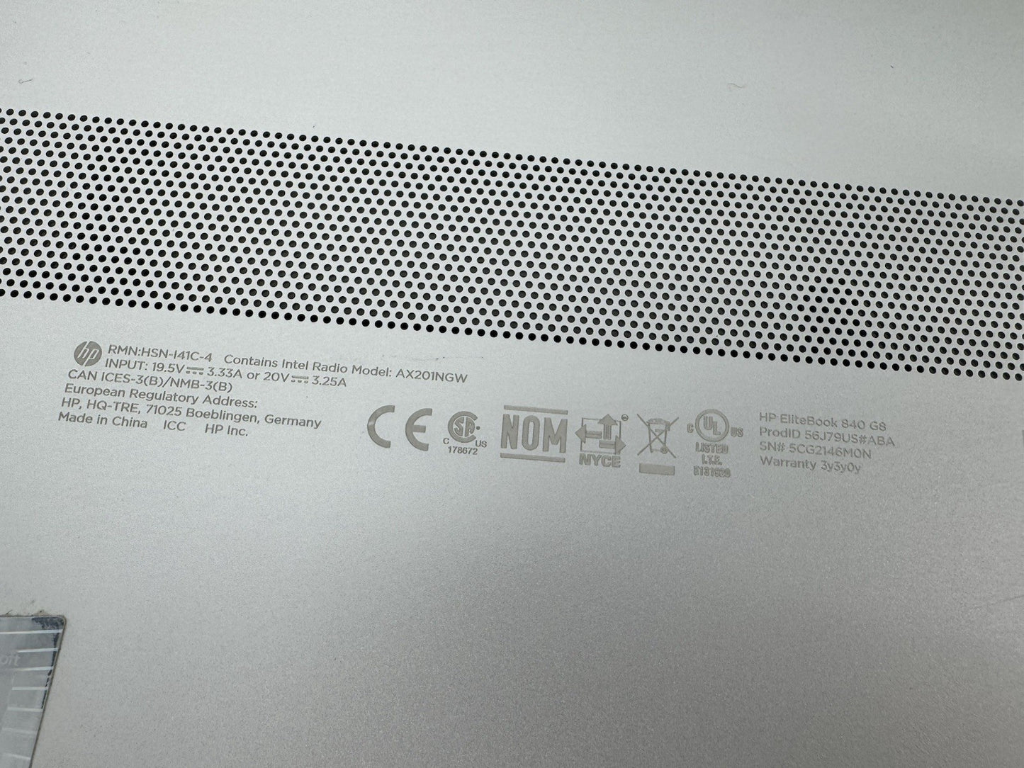 HP EliteBook 840 G8 14" Bottom Case Base Cover