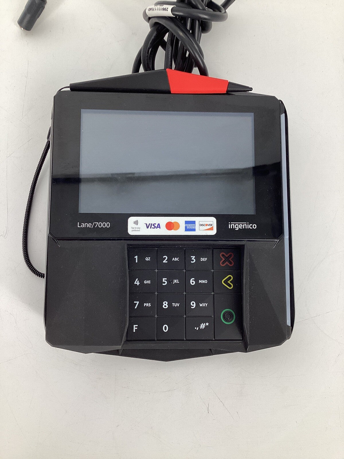 INGENICO LANE/7000 PRG30110678R CREDIT CARD TERMINAL w/AC