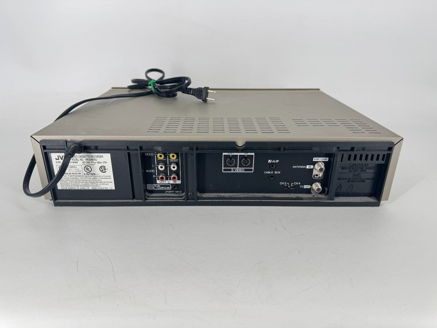 JVC HR-S9800U Super S-VHS SVHS Super VHS TBC VCR Hi-Fi Dynamic Drum System WORKS