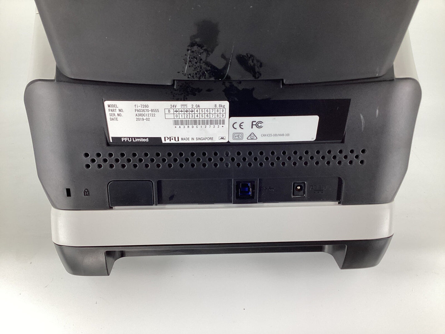 Fujitsu PA03670-B555 fi-7260 Color Duplex Document Flatbed Scanner
