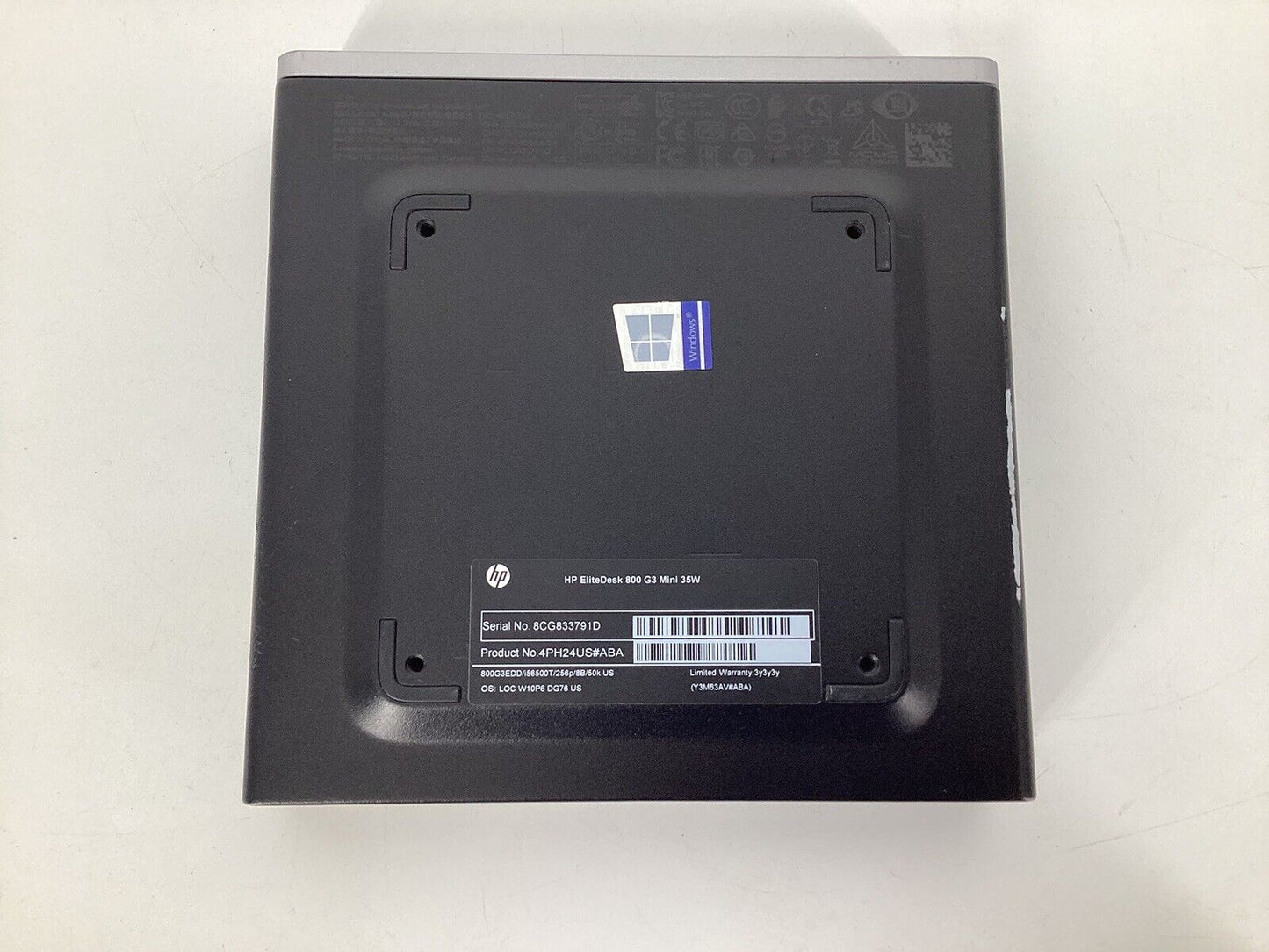 HP Elitedesk 800 G3 Mini (i5-6500T @2.50GHz 8GB RAM, No SSD, No OS) No AC *Read