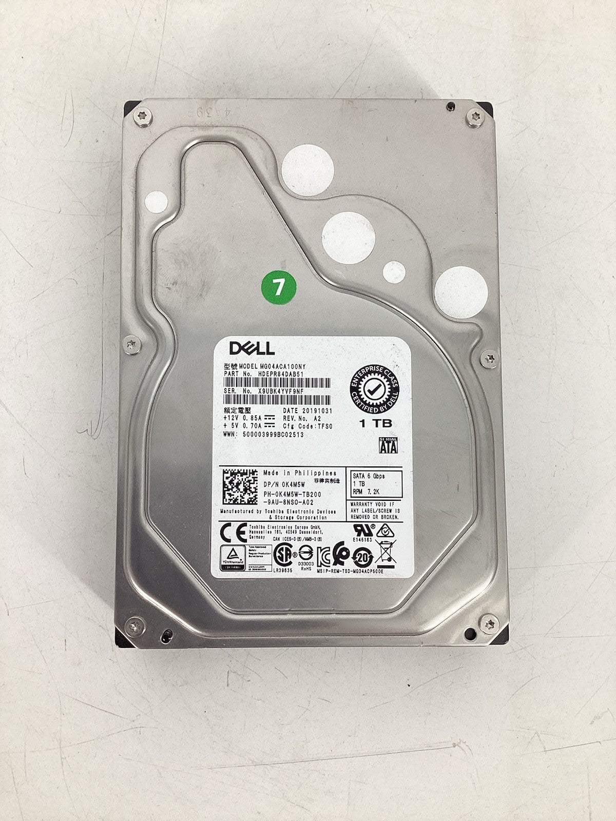 Dell MG04ACA100NY 1 TB SATA III 3.5 in Enterprise Hard Drive