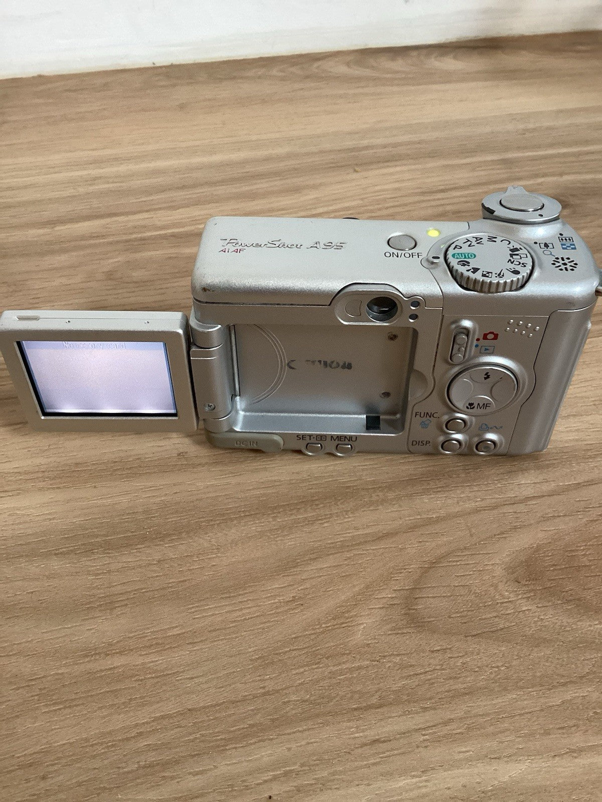 Canon PowerShot A95 5.0MP Digital Compact Camera Silver Tested Works