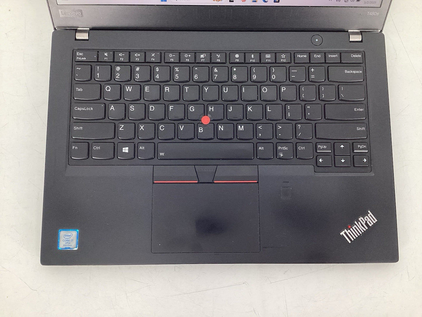 Lenovo ThinkPad T480s 14" (i7-8650U @1.9GHz, 8GB RAM, 256GB SSD) Win11Pro No AC