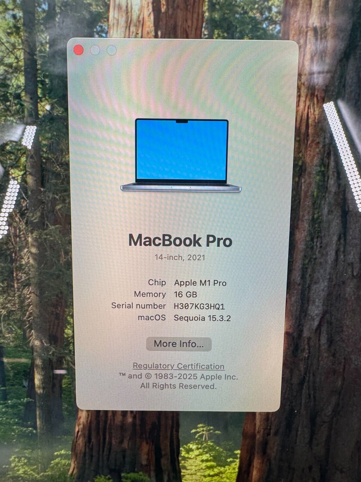 MacBook Pro 14" (M1 Pro 8/14 CPU/GPU Core - 16GB RAM 512GB SSD) No AC