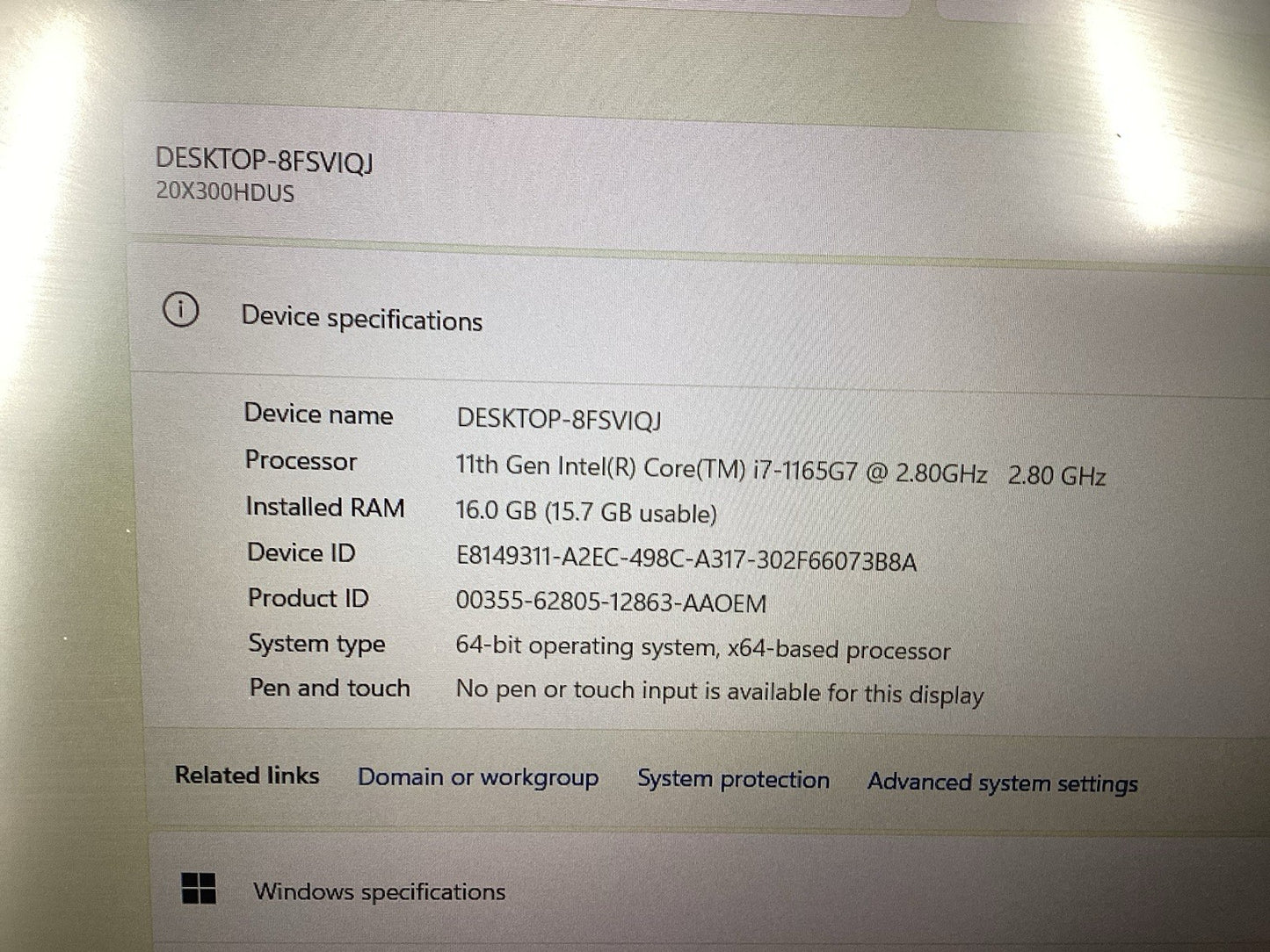 Lenovo ThinkPad L15 Gen2 15.6" (i7-1165G7 2.8GHz 16GB RAM 512GB SSD) No AC *Read