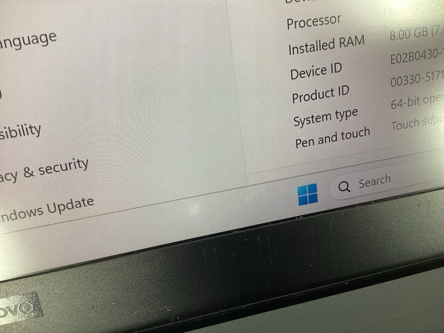 Lenovo ThinkPad T480s 14" (i7-8650U @1.9GHz, 8GB RAM, 256GB SSD) Win11Pro No AC