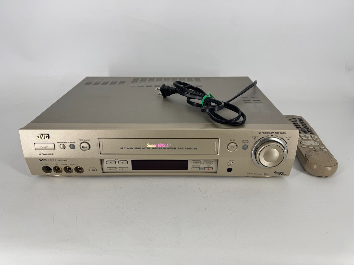 JVC HR-S9800U Super S-VHS SVHS Super VHS TBC VCR Hi-Fi Dynamic Drum System WORKS