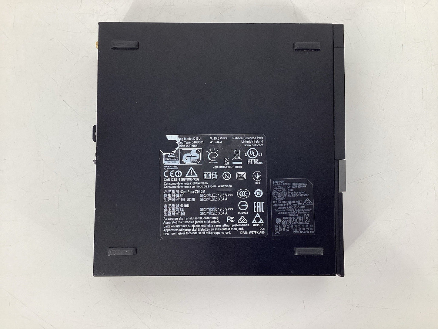Dell OptiPlex 7040 MFF (i5-6500T @2.5GHz, 8GB, 256GB SSD) Win10Pro No AC