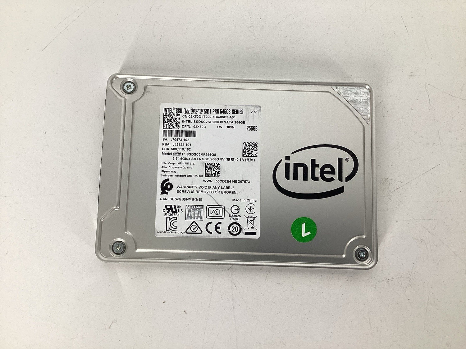 Intel 256GB Pro 5450S Series 2.5" SATA SSD Solid State Drive SSDSC2KF256GB