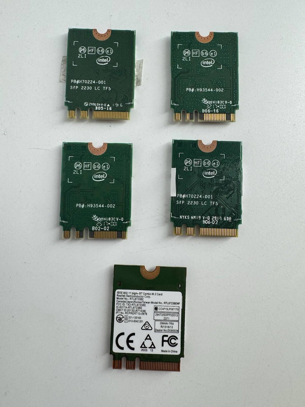 LOT OF 5 Intel 8260NGW 8265NGW 0KJTH7 Wireless AC+BT4.2 Wi-Fi Cards