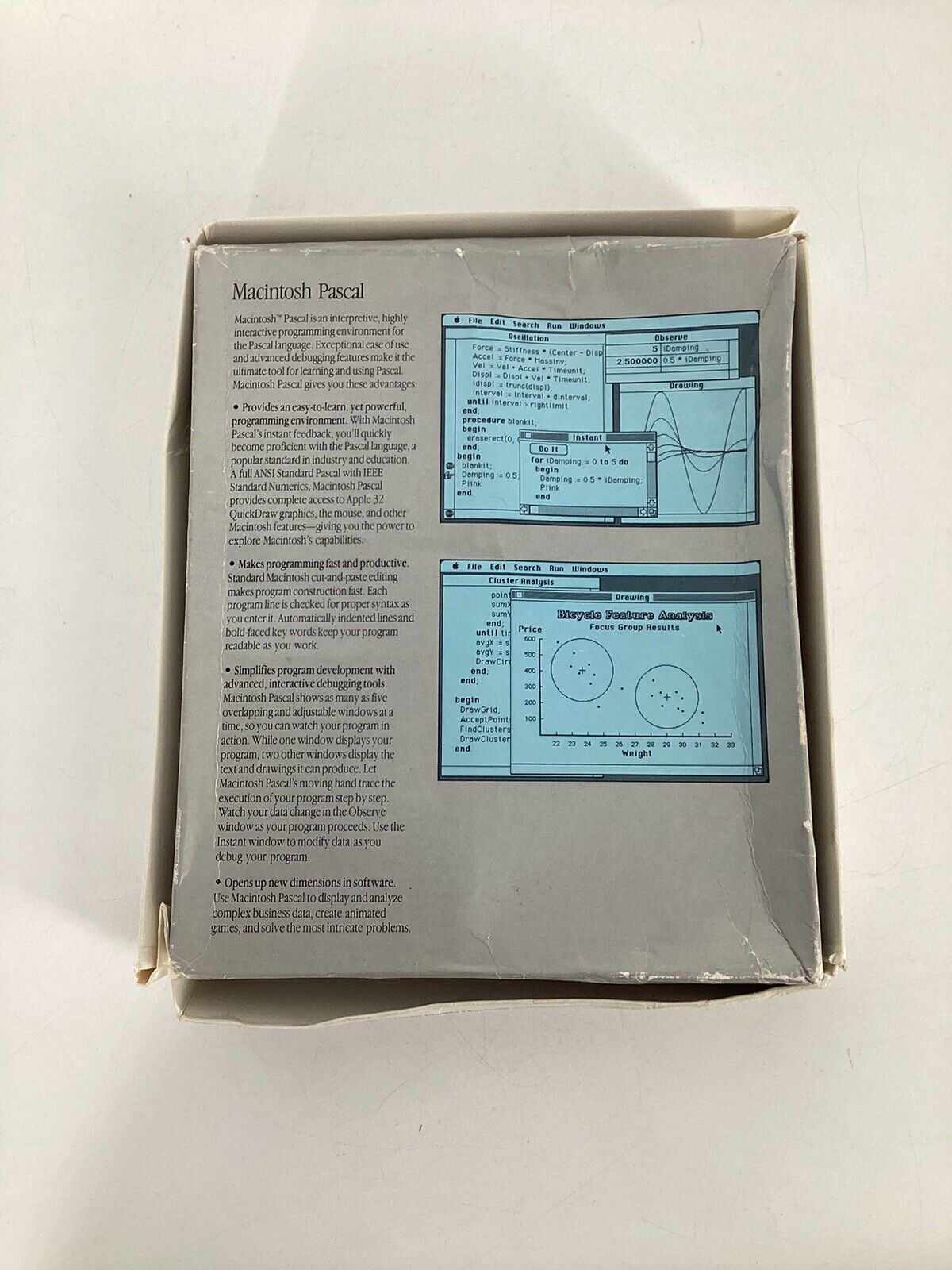 Apple Macintosh Pascal  V. 1.0  - with Manuals in Original Box Vintage