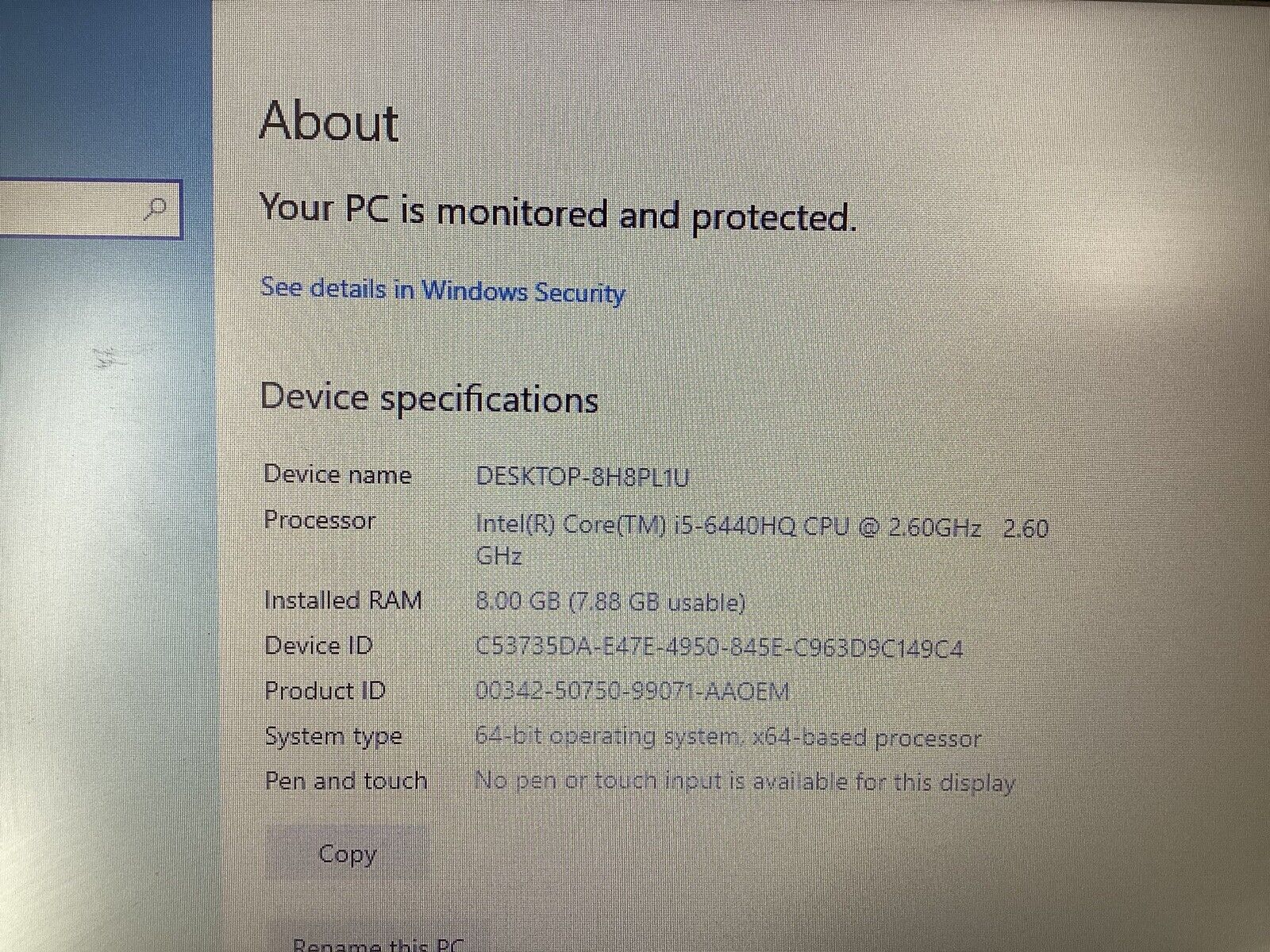 Dell Latitude 5580 15.6" (i5-6440HQ @2.6GHz 8GB 256GB SSD) Win10Pro w/AC