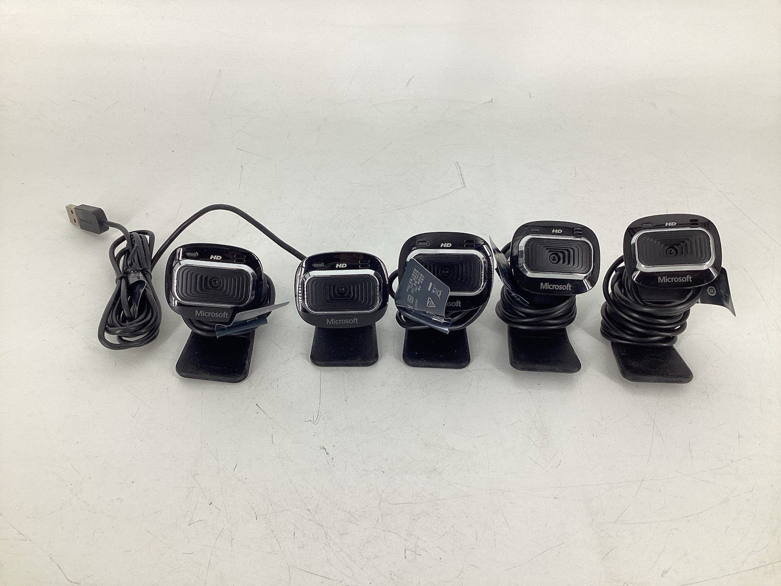 LOT OF 5 Microsoft LifeCam HD-3000 Web Cam /Model: 1492