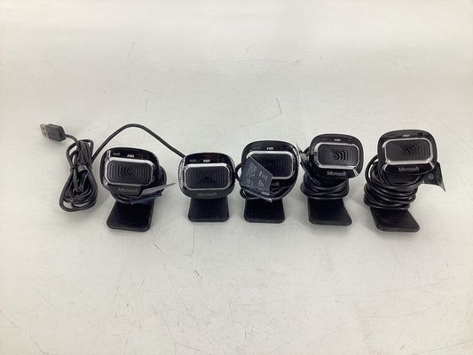LOT OF 5 Microsoft LifeCam HD-3000 Web Cam /Model: 1492