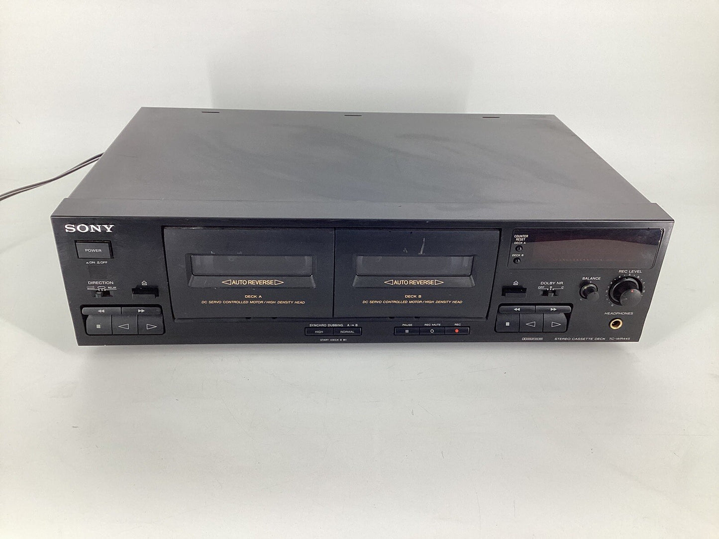 VINTAGE Sony TC-WR445  Dual Cassette Deck MADE IN JAPAN 