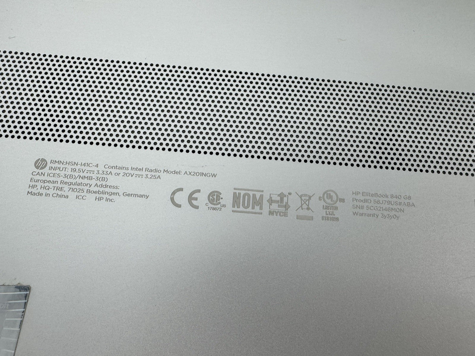 HP EliteBook 840 G8 14" Bottom Case Base Cover