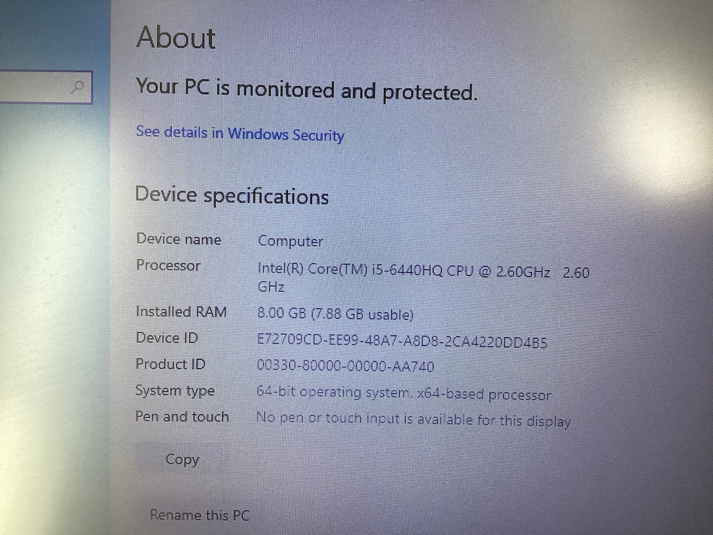 Dell Latitude 5480 14" (i5-6440HQ @2.6GHz, 8GB RAM 128GB SSD) Win10Pro w/AC