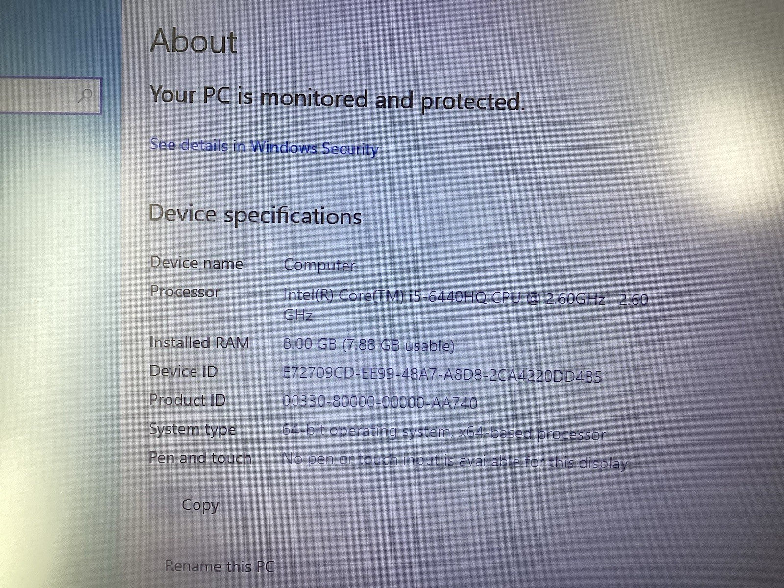 Dell Latitude 5480 14" (i5-6440HQ @2.6GHz, 8GB RAM 128GB SSD) Win10Pro w/AC