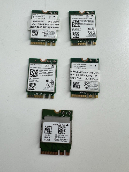 LOT OF 5 Intel 8260NGW 8265NGW 0KJTH7 Wireless AC+BT4.2 Wi-Fi Cards