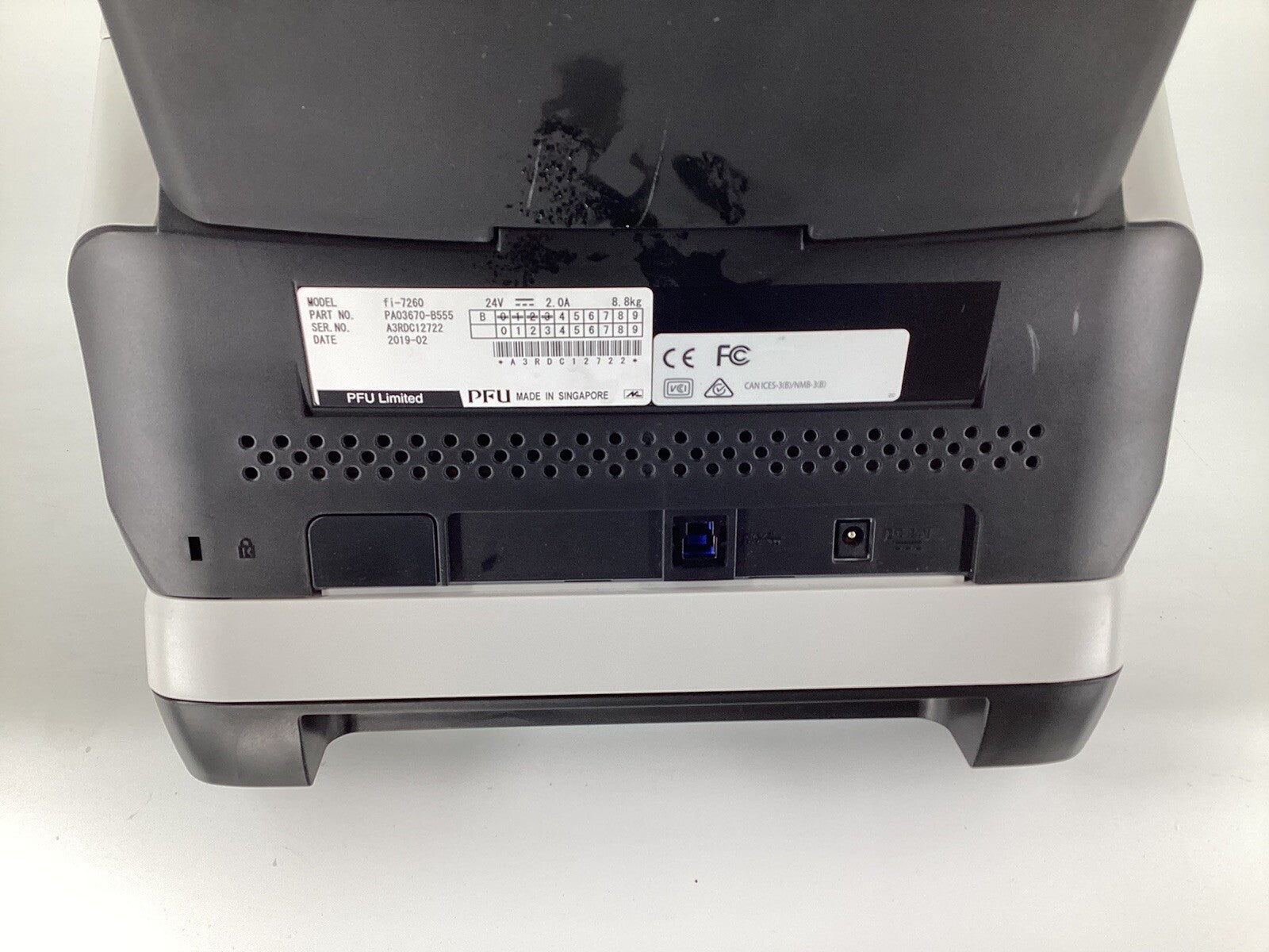 Fujitsu PA03670-B555 fi-7260 Color Duplex Document Flatbed Scanner