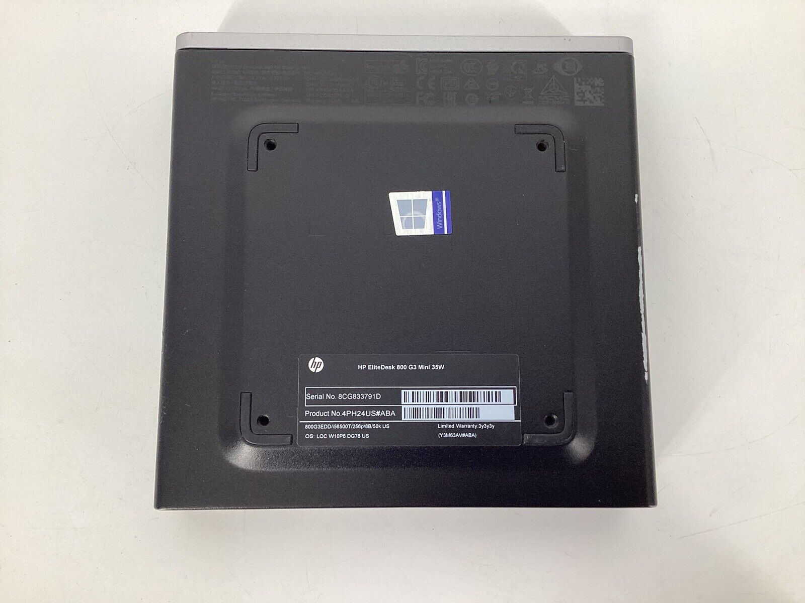 HP Elitedesk 800 G3 Mini (i5-6500T @2.50GHz 8GB RAM, No SSD, No OS) No AC *Read