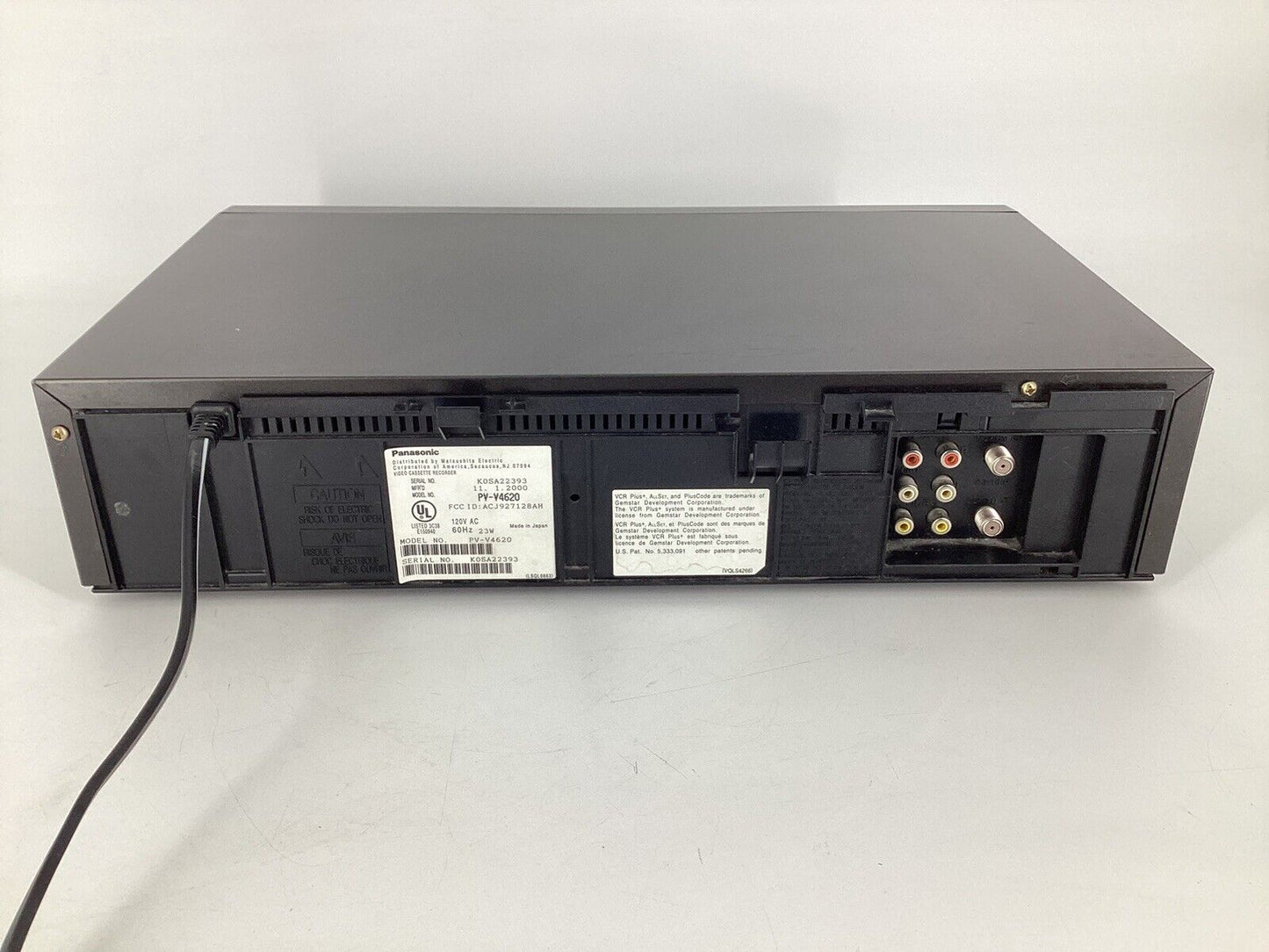PANASONIC PV-V4620 Blue Line VCR VHS Combo Player Recorder - Tested - No Remote