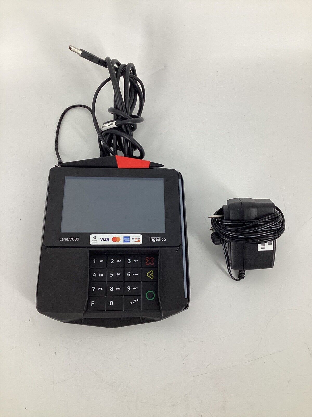 INGENICO LANE/7000 PRG30110678R CREDIT CARD TERMINAL w/AC