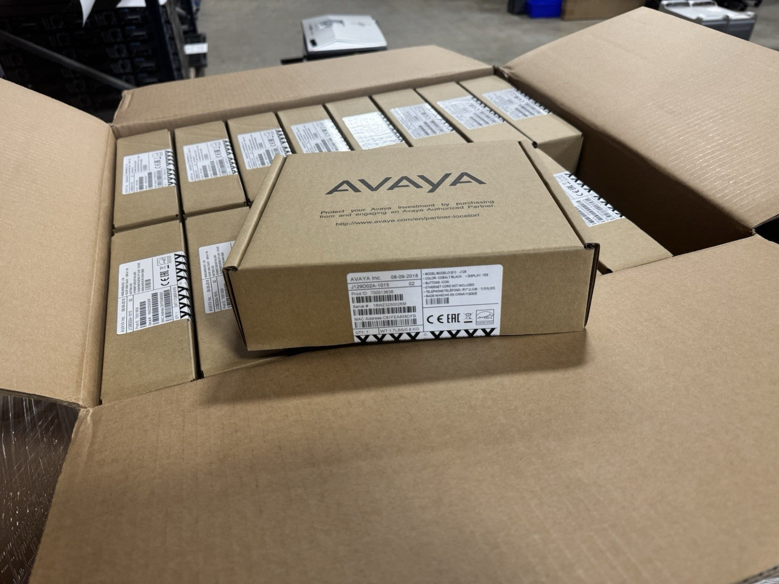 LOT OF 208 Avaya J129 IP Phone SIP (700512392 , 700513638) Bulk - New