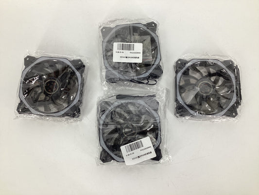 LOT OF 4 RGB PC Case Fan 9-86-D-24  XD162  Brand New