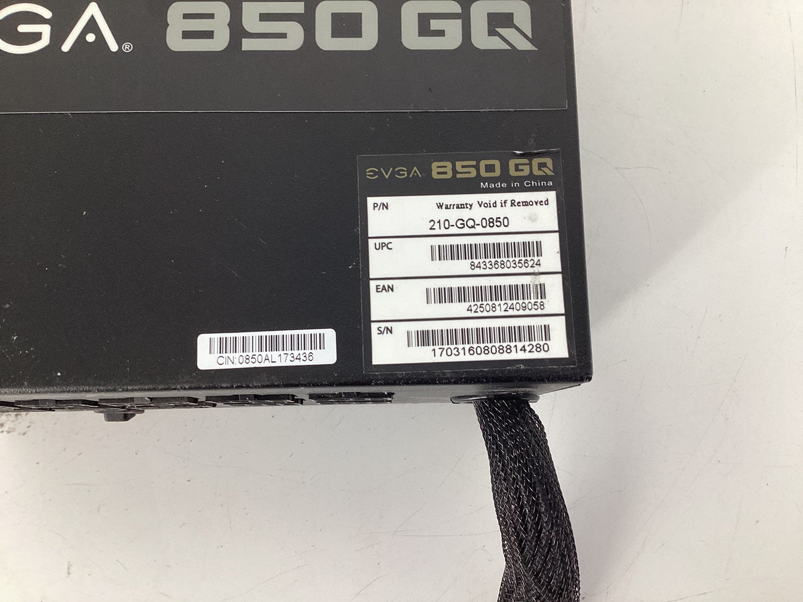 EVGA 850W 80+ Gold GQ 210-GQ-0850-V1 Semi Modular EVGA Power Supply