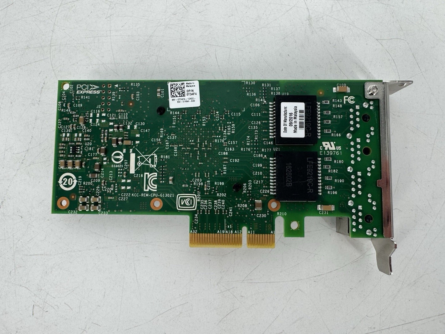 DELL INTEL 1350-T4 QUAD PORT ETHERNET SERVER ADAPTER CARD