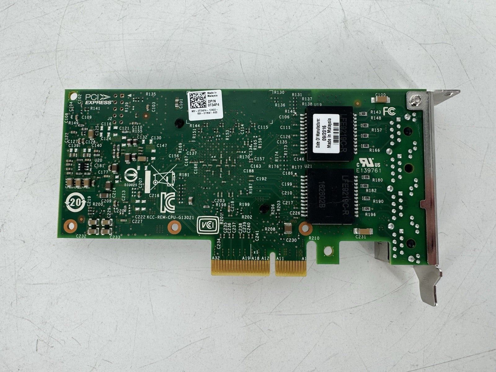 DELL INTEL 1350-T4 QUAD PORT ETHERNET SERVER ADAPTER CARD
