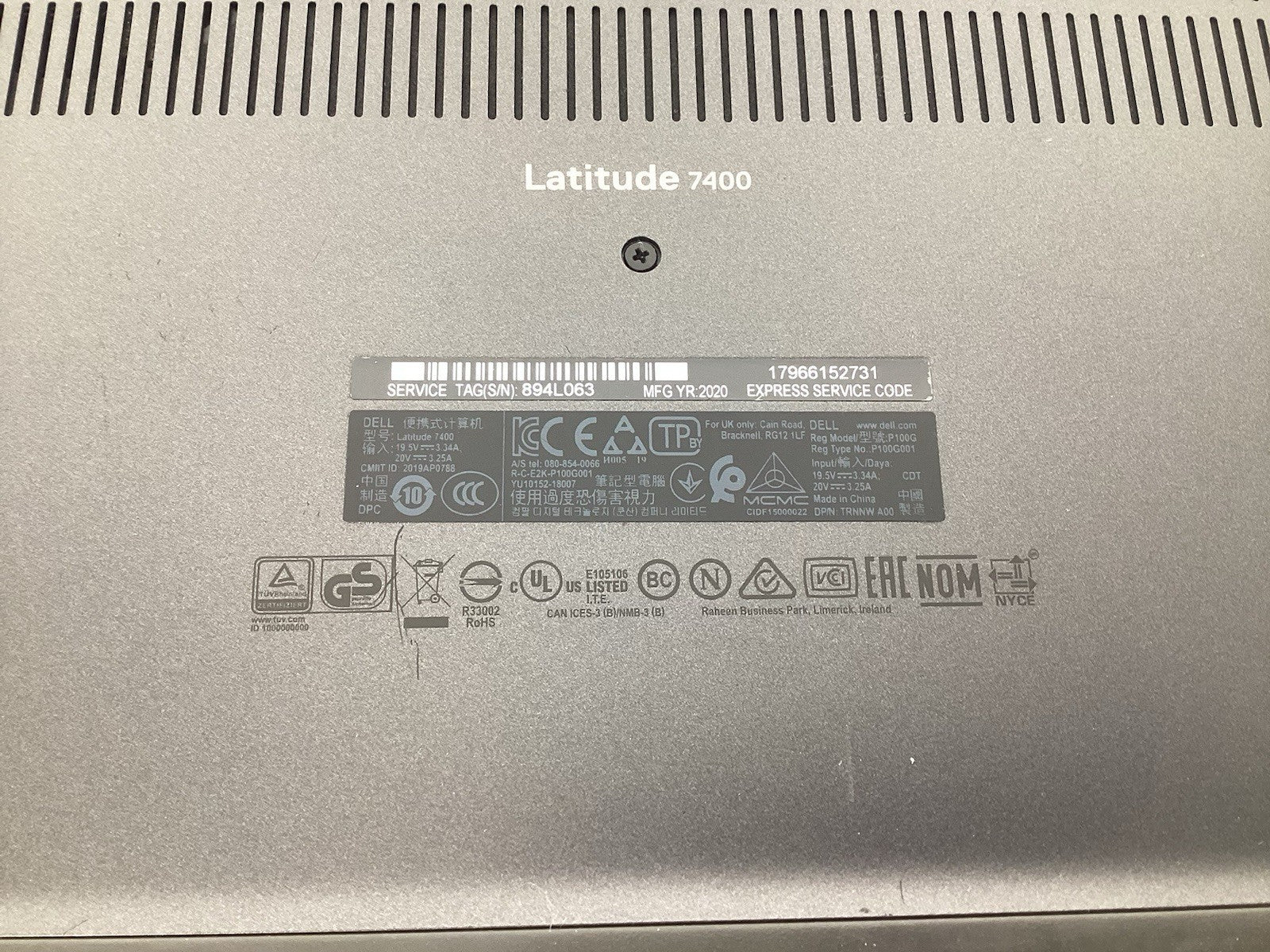 Dell Latitude 7400 14" (Core i7-8665U @1.9GHz 16GB 256GB SSD) Win11Pro PC No AC